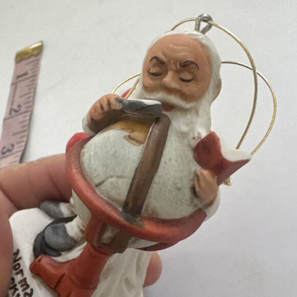 1980‎ Norman Rockwell Porcelain Santa Christmas Ornament Olde World Traditional - Picture 8 of 9